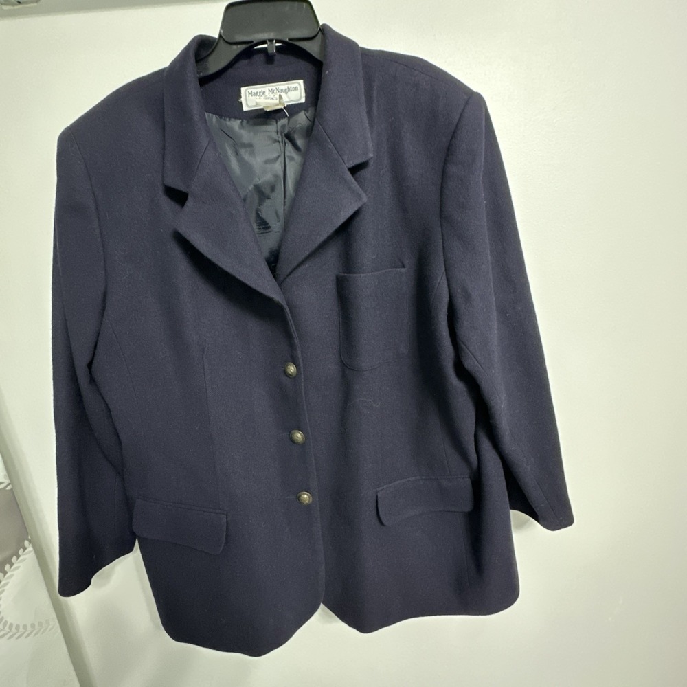 Maggie McNaughton Petite Jacket Blazer 22WP Women's Pure Wool Lined Vintage 80s